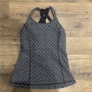 Black and White Patterned Tank Top